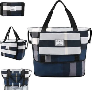 Foldable Dry/Wet Separation Travel Bag Large Capacity Folding Duffel Weekend Bag - Picture 1 of 7