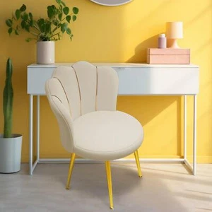 Silla de Maquillaje con Respaldo Silla de Acento para Salón Dormitorio - Imagen 1 de 34
