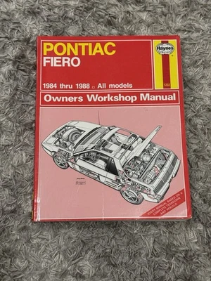 Manual de mantenimiento de reparación de servicio Haynes Pontiac Fiero 1984-1988/todos los modelos Foto 1 de 3
