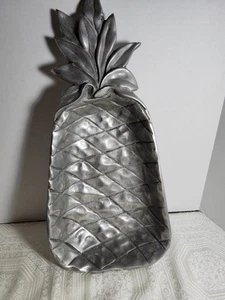 PEWTER PINEAPPLE SALAD BOWL MADE IN MEXICO - Picture 1 of 5