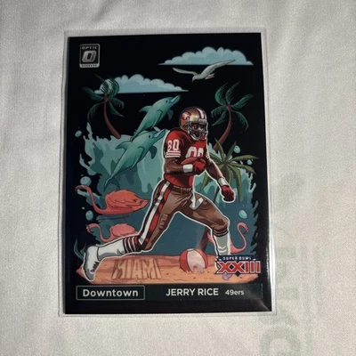 2022 Donruss Optic Football JERRY RICE  Downtown Black Pandora /25 SBDJR - Image 1 of 4