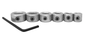 5342 6pc. Drill Stop Set - Includes 3/16, 1/4, 5/16, 3/8, 7/16, and 1/2-Inch - Picture 1 of 3