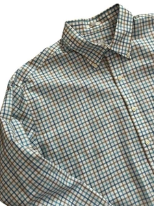 Peter Millar Large Tall langärmliges kariertes Button-Down-Hemd für Herren - Bild 1 von 14