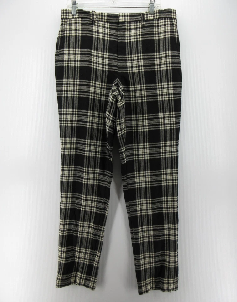 Etro Pants Men 36 Black White Milano Wool Plaid Trousers Preppy Italy 36X34 * - Image 1 of 4