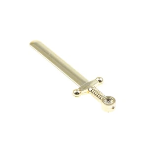 1x Lego Figuren Waffe Schwert B-Ware abgenutzt chrom gold Langschwert 71014 59 - Bild 1 von 1
