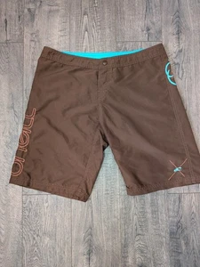 Pantalones Cortos de Tabla Usados De Colección Y2k Años 2000 Oneill Marrón Surf Skate Logo Talla 5 - Imagen 1 de 8
