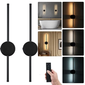 2x Wireless Battery Operated LED Wall Lights Wall Sconces Dimmable LED Wall Lamp - Picture 1 of 21