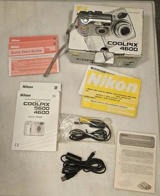 Nikon Coolpix E4600 4.0MP Digital Camera with Manuals, Cables, SD card - Image 1 of 4