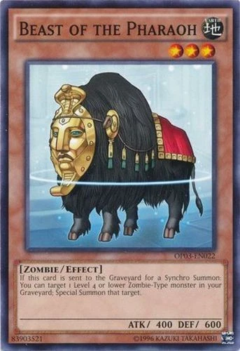 Beast of the Pharaoh - OP03-EN022 - Common - Unlimited Edition - Moderately Play - Image 1 of 1