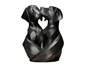 Zwei Labradore in Love Skulptur Statuette, Dekofigur 15 cm - Bild 1 von 2