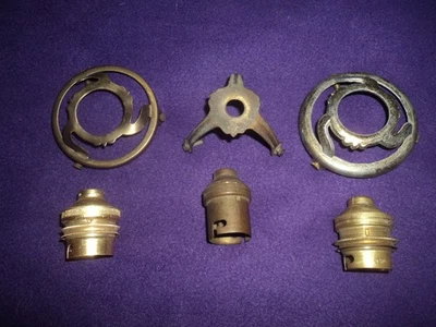 GRIFFES  BRONZE TULIPE PATE DE VERRE DAUM MULLER LAMPE LUSTRE ART DECO/NOUVEAU  - Photo 1/2