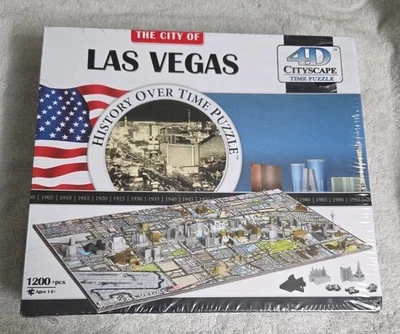 4D Cityscape Time Puzzle, Las Vegas with Glow In the Dark Streets NEW SEALED! - Image 1 of 2