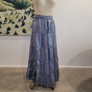 Soft Surroundings Tiered Maxi Skirt Size 3X NWT Boho Brillar Metallic A-Line - Picture 1 of 14