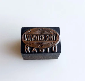 Vintage Letterpress Block Atwater Kent Radio Advertizing - Picture 1 of 2