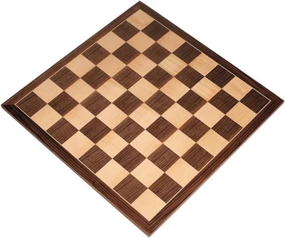 Tablero de ajedrez de torneo extra grueso con incrustaciones de madera de nogal y arce, extra Foto 1 de 4