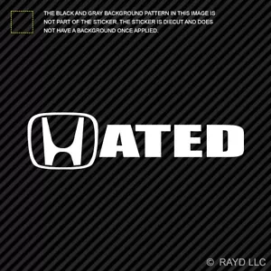 (2x) Hated Sticker Die Cut Decal Self Adhesive Vinyl jdm - Foto 1 di 1