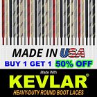 KEVLAR Reinforced Heavy-Duty Round Boot Laces - Extreme Quality - Made in USA!