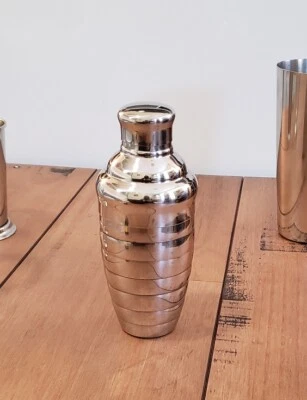 12 oz. ACERO INOXIDABLE convexo Martini Boston AGITADOR 3 piezas mezclador de cócteles lata Foto 1 de 3