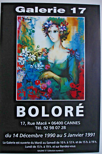 AFFICHE BOLORÉ-1991- GALERIE 17- CANNES-60X40 CM