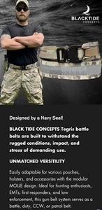Blacktide Concepts Tactical Tegris Battle Belt Multi Camo Sz M/L  34.5-43” Waist - Picture 1 of 14
