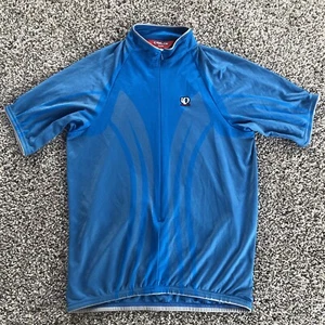 Pearl Izumi Cycling Jersey Womens M Blue 3/4 Zip Short Sleeve Biking Pockets - Picture 1 of 8