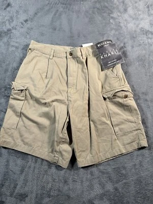 VINTAGE Bugle Boy Pleated Shorts Mens 36 Beige Chino Khaki Preppy Old Money Y2K - Image 1 of 4