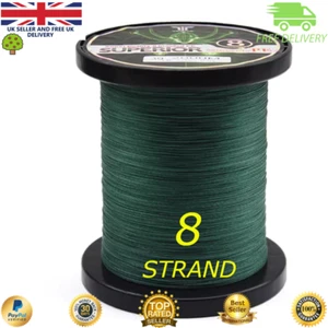 Trenza Super Spider 8 Strand 50LB 100M-2000M Línea de Pesca Carpa Marcador Verde Spod - Imagen 1 de 3