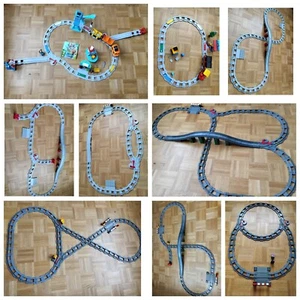 Lego Duplo Schienen Sets Kurven Gerade Brücke Eisenbahn grau dunkelgrau Auswahl - Bild 1 von 43