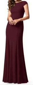 AZAZIE MEARA Cabernet Bridesmaid Mother of the Bride Dress Floor Length - Picture 1 of 11
