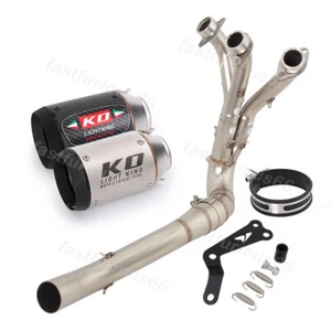 51mm For Yamaha MT-09 FZ-09 2020-2023 Exhaust System Muffler Header Front Pipe - Picture 1 of 12
