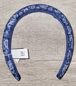 GAP Kids Girl's Blue Bandana Paisley Print Headband NWT - Picture 1 of 4