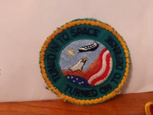 NASA CHALLENGER TUNED IN TO SPACE - TURNED ON TO SP Color Patch 3 x 3 inches - Picture 1 of 4
