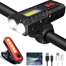LED USB Fahrrad Licht Beleuchtung Set 1000LUX Scheinwerfer Rücklicht Lampe DHL