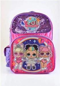 LOL Large Backpack 16" Pink Bakcpack NEW - Picture 1 of 3