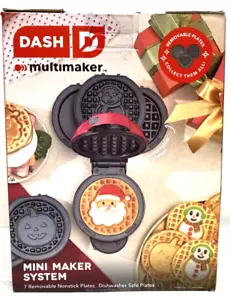 Dash MultiMaker™ Mini System Holiday Waffle Maker with 7 Removable Plates-NEW - Picture 1 of 4