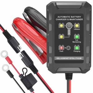 6V 12V 14.4V Automatic trickle Car Battery Charger Maintainer Lithium Lifepo4 - Foto 1 di 8