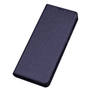 Echt Leder Klapphülle Magnet Cover Handy Schutz Tasche Ständer Flipcase für OPPO - Picture 1 of 18