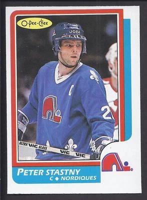 1986-87 OPC O PEE CHEE Peter Stastny Card Nice Shape Nordiques - Image 1 of 2