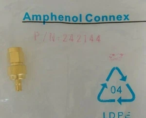 AMPHENOL CONN ADAPT SMA PLUG TO SMB JACK 242144 - Picture 1 of 1
