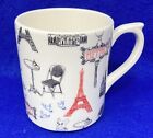 Gien Ca c’est Paris Pattern Coffee/Tea Mug, France, Pre-owned, EUC