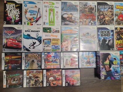 VIDEO GAME LOT-NINTENDO WII-WII U-GAMEBOY-NINTENDO DS-3DS READ DESCRIPTION - Image 1 of 4