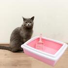 Cat Litter Tray Easy to Clean with Scoop Rectangular Pet Supplies