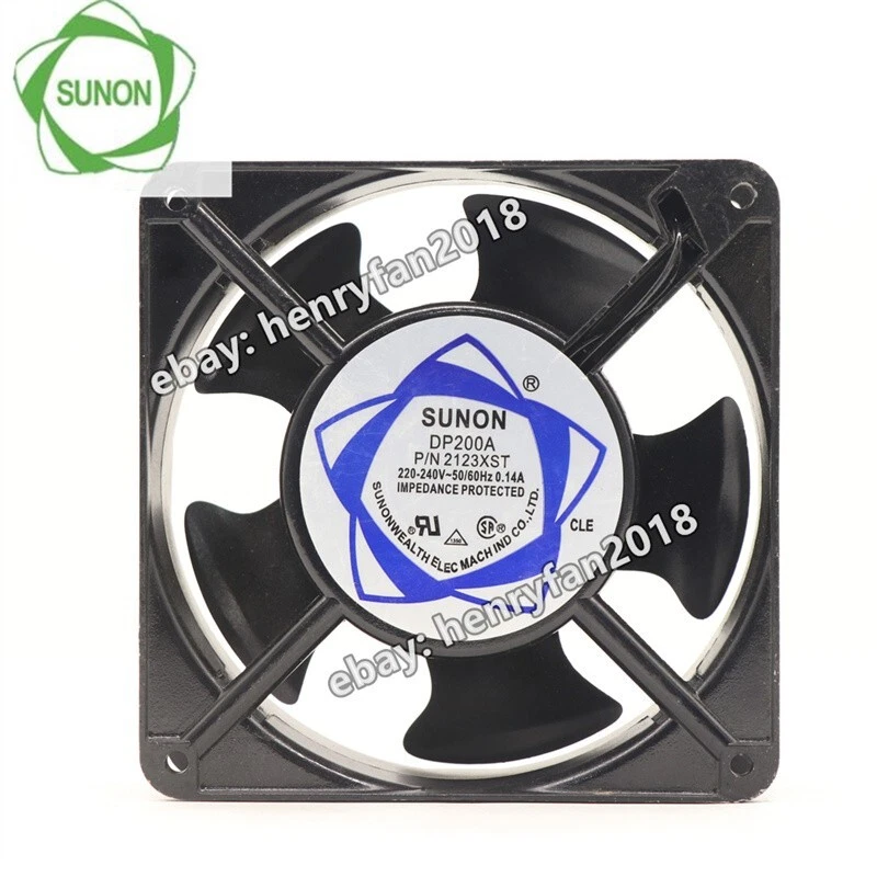 SUNON Fan DP200A P/N 2123XST Axial Fan 220/240V 50/60Hz 0.14A Cooling Fan - Image 1 of 4
