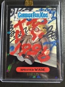 Topps Garbage Pail Kids GPK Sapphire Card BLACK Refract 182a Sprayed Wade 38/125 - Bild 1 von 2