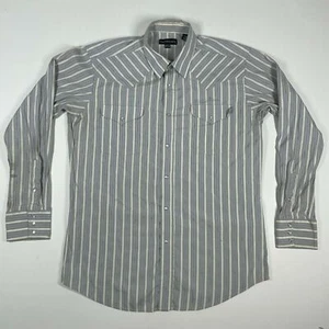 Panhandle Slim Western Hemd Pearl Druckknopfleiste grau gestreift Herren L 16,5-34 - Bild 1 von 12