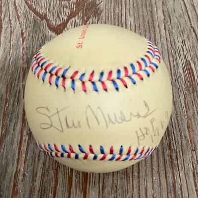 STAN MUSIAL SIGNED ST. LOUIS CARDINALS BASEBALL  AUTOGRAPHED BASEBALL WITH CASE - Image 1 of 4