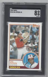 * Tarjeta de béisbol Topps 1983 #163 Cal Ripken Baltimore Orioles graduada SGC 8 inv931 - Imagen 1 de 2