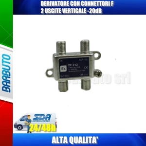 DERIVATORE CON CONNETTORI F 2 USCITE VERTICALE -20dB - Imagen 1 de 1
