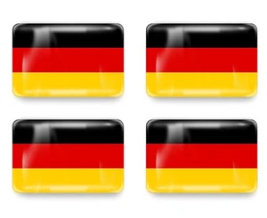 4 adesivi gel 3D Germany bandiera bandiera Germania sticker - Foto 1 di 1
