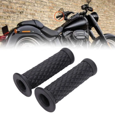Pair 7/8" 22mm Handlebar Gel Rubber Hand Grips For Suzuki GSXR 600 750 Hayabusa - Image 1 of 4